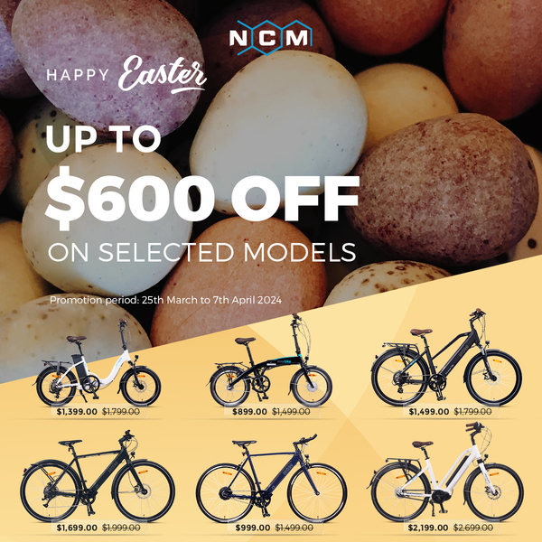 NCM Electric Bikes Easter Sale: Up to 40% Off