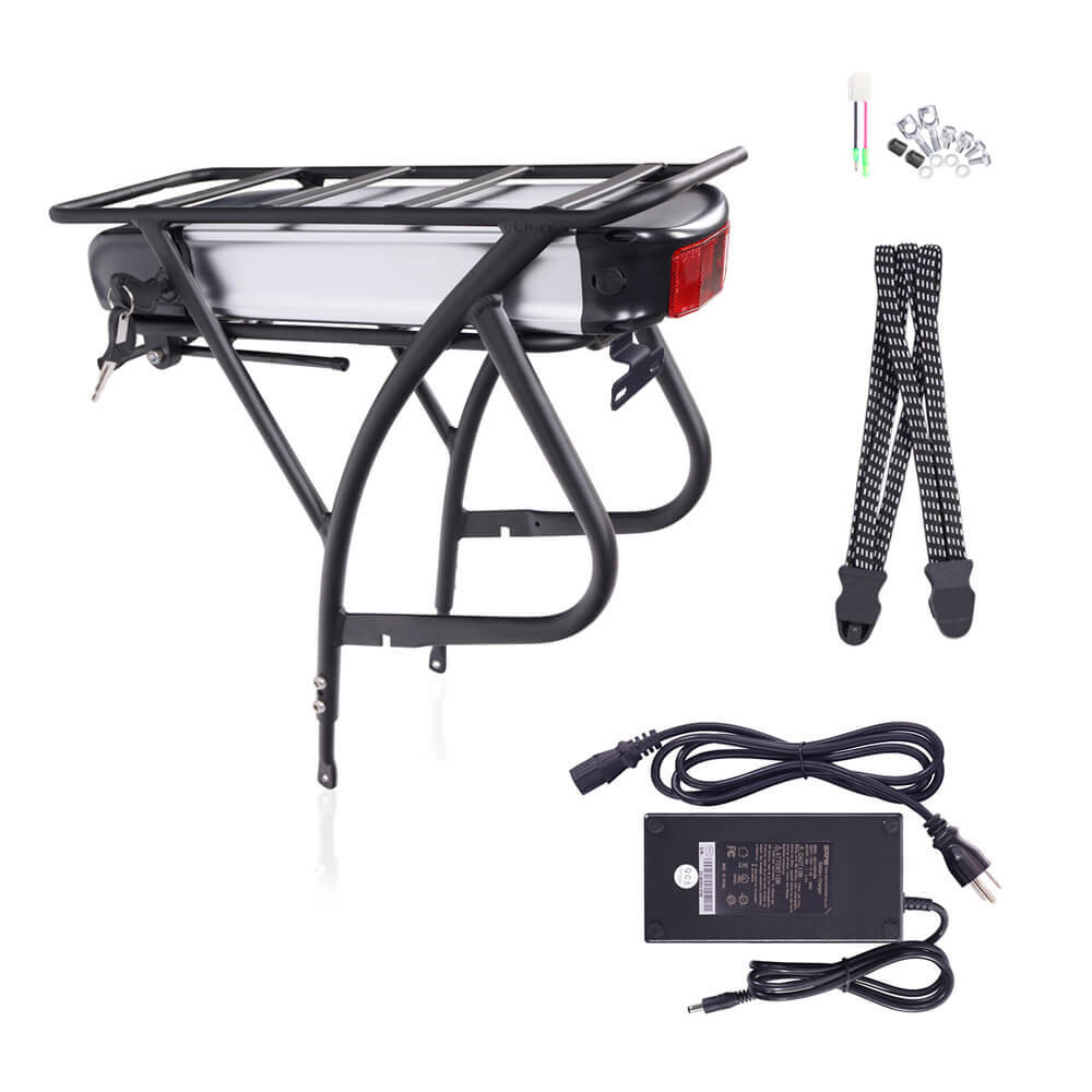 Battery kit for E-Bike Conversion, R2-4813H, 2A charger 48V 13Ah 624Wh [Silver/Black]