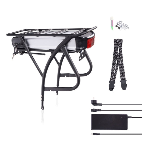 Das-Kit E-Bike, Pedelec 48V 13Ah 624Wh Battery Conversion Kit + Carrier + Charger [Black]
