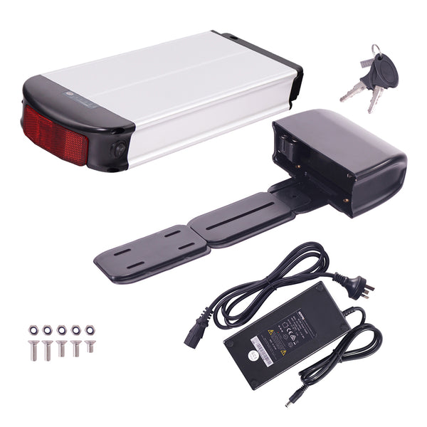Das-Kit E-Bike Battery Kit, R2-3618H, 36V 18Ah 648Wh Battery, 3A charger [Silver/Black]