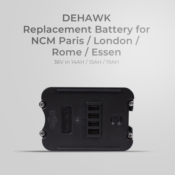 DEHAWK Replacement Battery for NCM Paris, London, Rome, Essen 36V