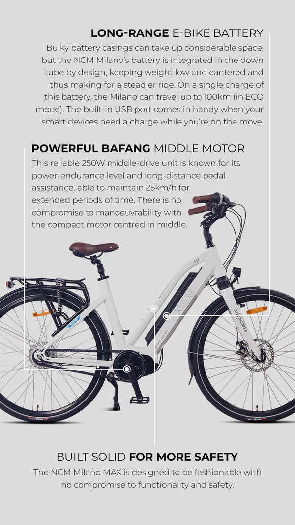 Ebike Bici Ncm Milano Prezzo Ebike Ncm Milano Bicicletta Elettrica