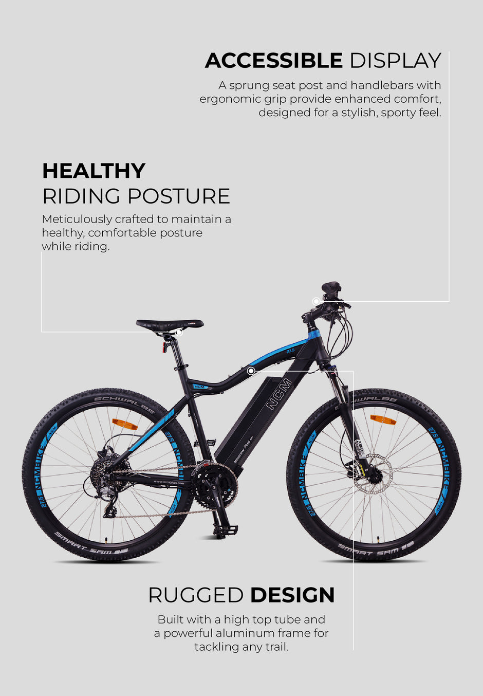 NCM Moscow Plus 250 Electric Mountain Bike Australia