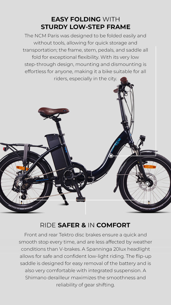 ncm paris 20 zoll elektrofahrrad NCM Paris Folding E-Bike