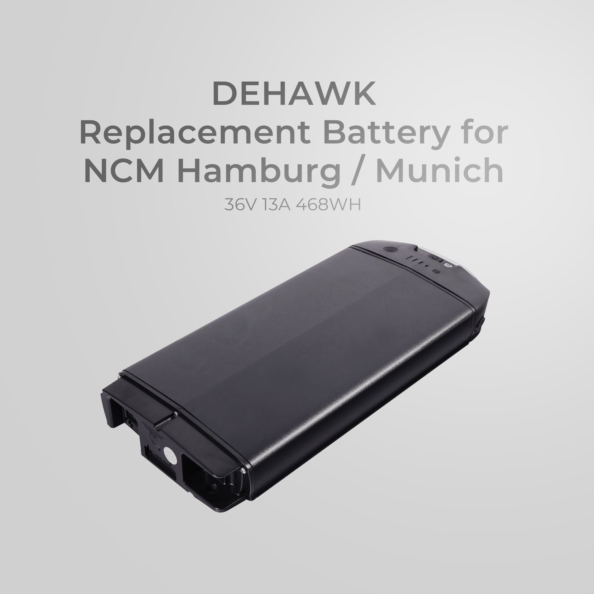 DEHAWK Replacement Battery 36V 13A 468Wh for NCM Hamburg ,Munich [Black]