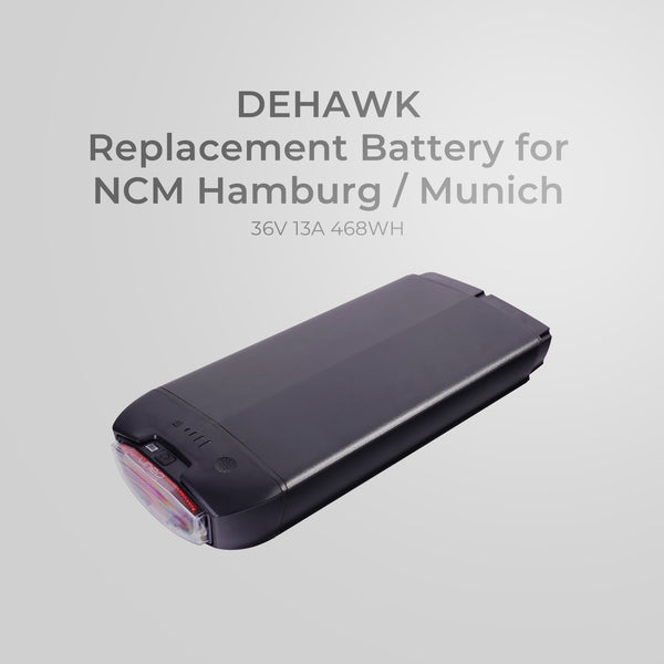 DEHAWK Replacement Battery 36V 13A 468Wh for NCM Hamburg ,Munich [Black]